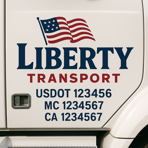 Custom Truck Door Decal Sticker Signs | US DOT Compliant Truck Door Lettering Templates | Make Your Own - Add Your Own Text (2-Pack)
