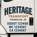 Custom Truck Door Decal Sticker Signs | US DOT Compliant Truck Door Lettering Templates | Make Your Own - Add Your Own Text (2-Pack)