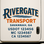 Custom Truck Door Decal Sticker Signs | US DOT Compliant Truck Door Lettering Templates | Make Your Own - Add Your Own Text (2-Pack)