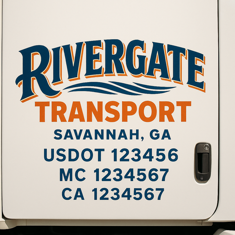 Custom Truck Door Decal Sticker Signs | US DOT Compliant Truck Door Lettering Templates | Make Your Own - Add Your Own Text (2-Pack)