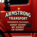 Custom Truck Door Decal Sticker Signs | US DOT Compliant Truck Door Lettering Templates | Make Your Own - Add Your Own Text (2-Pack)