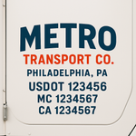 Custom Truck Door Decal Sticker Signs | US DOT Compliant Truck Door Lettering Templates | Make Your Own - Add Your Own Text (2-Pack)