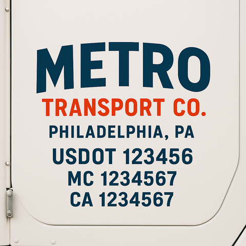 Custom Truck Door Decal Sticker Signs | US DOT Compliant Truck Door Lettering Templates | Make Your Own - Add Your Own Text (2-Pack)
