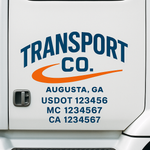 Custom Truck Door Decal Sticker Signs | US DOT Compliant Truck Door Lettering Templates | Make Your Own - Add Your Own Text (2-Pack)
