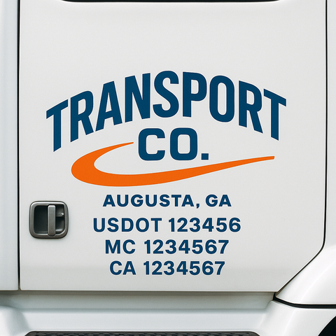 Custom Truck Door Decal Sticker Signs | US DOT Compliant Truck Door Lettering Templates | Make Your Own - Add Your Own Text (2-Pack)