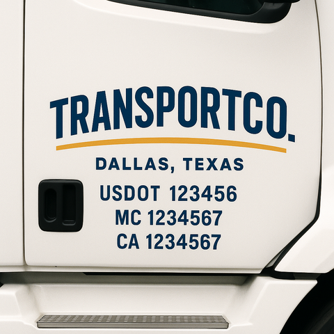 Custom Truck Door Decal Sticker Signs | US DOT Compliant Truck Door Lettering Templates | Make Your Own - Add Your Own Text (2-Pack)