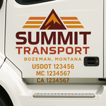 Custom Truck Door Decal Sticker Signs | US DOT Compliant Truck Door Lettering Templates | Make Your Own - Add Your Own Text (2-Pack)