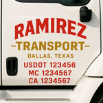 Custom Truck Door Decal Sticker Signs | US DOT Compliant Truck Door Lettering Templates | Make Your Own - Add Your Own Text (2-Pack)