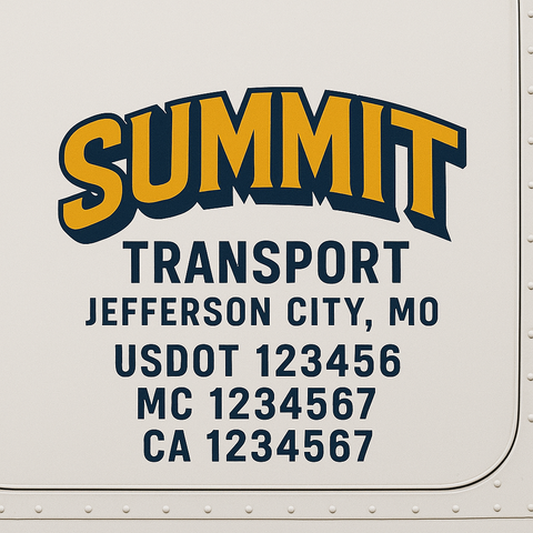 Custom Truck Door Decal Sticker Signs | US DOT Compliant Truck Door Lettering Templates | Make Your Own - Add Your Own Text (2-Pack)