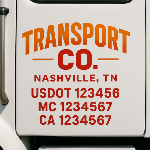 Custom Truck Door Decal Sticker Signs | US DOT Compliant Truck Door Lettering Templates | Make Your Own - Add Your Own Text (2-Pack)