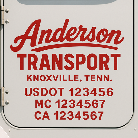 Custom Truck Door Decal Sticker Signs | US DOT Compliant Truck Door Lettering Templates | Make Your Own - Add Your Own Text (2-Pack)