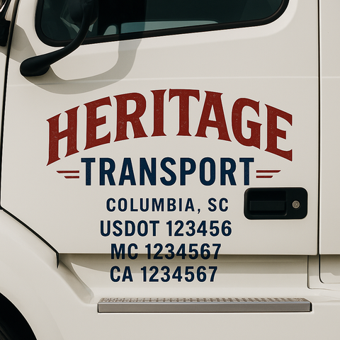 Custom Truck Door Decal Sticker Signs | US DOT Compliant Truck Door Lettering Templates | Make Your Own - Add Your Own Text (2-Pack)