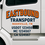 Custom Truck Door Decal Sticker Signs | US DOT Compliant Truck Door Lettering Templates | Make Your Own - Add Your Own Text (2-Pack)