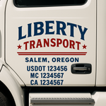 Custom Truck Door Decal Sticker Signs | US DOT Compliant Truck Door Lettering Templates | Make Your Own - Add Your Own Text (2-Pack)