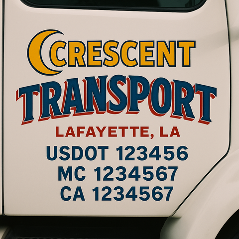 Custom Truck Door Decal Sticker Signs | US DOT Compliant Truck Door Lettering Templates | Make Your Own - Add Your Own Text (2-Pack)