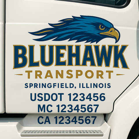 Custom Truck Door Decal Sticker Signs | US DOT Compliant Truck Door Lettering Templates | Make Your Own - Add Your Own Text (2-Pack)