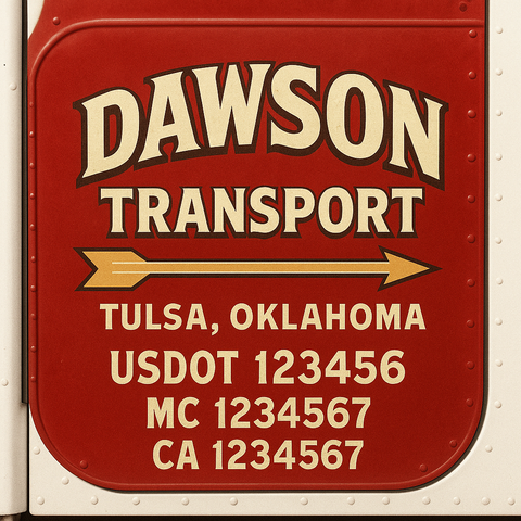 Custom Truck Door Decal Sticker Signs | US DOT Compliant Truck Door Lettering Templates | Make Your Own - Add Your Own Text (2-Pack)
