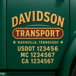 Custom Truck Door Decal Sticker Signs | US DOT Compliant Truck Door Lettering Templates | Make Your Own - Add Your Own Text (2-Pack)