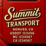 Custom Truck Door Decal Sticker Signs | US DOT Compliant Truck Door Lettering Templates | Make Your Own - Add Your Own Text (2-Pack)