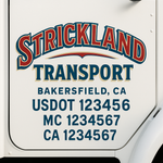 Custom Truck Door Decal Sticker Signs | US DOT Compliant Truck Door Lettering Templates | Make Your Own - Add Your Own Text (2-Pack)