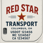 Custom Truck Door Decal Sticker Signs | US DOT Compliant Truck Door Lettering Templates | Make Your Own - Add Your Own Text (2-Pack)