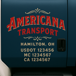 Custom Truck Door Decal Sticker Signs | US DOT Compliant Truck Door Lettering Templates | Make Your Own - Add Your Own Text (2-Pack)