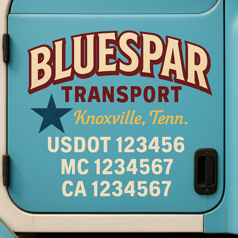 Custom Truck Door Decal Sticker Signs | US DOT Compliant Truck Door Lettering Templates | Make Your Own - Add Your Own Text (2-Pack)