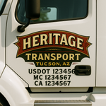 Custom Truck Door Decal Sticker Signs | US DOT Compliant Truck Door Lettering Templates | Make Your Own - Add Your Own Text (2-Pack)
