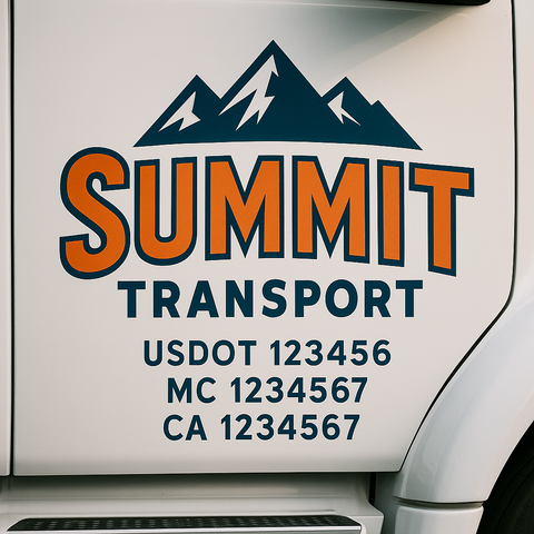 Custom Truck Door Decal Sticker Signs | US DOT Compliant Truck Door Lettering Templates | Make Your Own - Add Your Own Text (2-Pack)