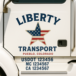 Custom Truck Door Decal Sticker Signs | US DOT Compliant Truck Door Lettering Templates | Make Your Own - Add Your Own Text (2-Pack)