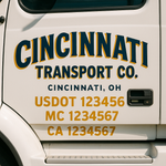 Custom Truck Door Decal Sticker Signs | US DOT Compliant Truck Door Lettering Templates | Make Your Own - Add Your Own Text (2-Pack)