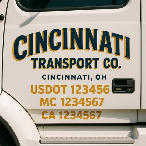 Custom Truck Door Decal Sticker Signs | US DOT Compliant Truck Door Lettering Templates | Make Your Own - Add Your Own Text (2-Pack)