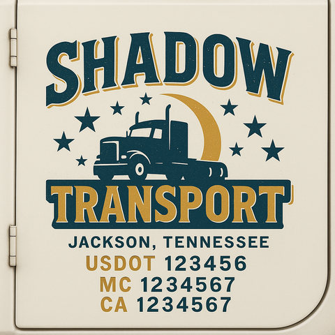 Custom Truck Door Decal Sticker Signs | US DOT Compliant Truck Door Lettering Templates | Make Your Own - Add Your Own Text (2-Pack)