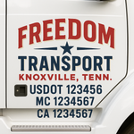 Custom Truck Door Decal Sticker Signs | US DOT Compliant Truck Door Lettering Templates | Make Your Own - Add Your Own Text (2-Pack)