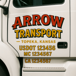Custom Truck Door Decal Sticker Signs | US DOT Compliant Truck Door Lettering Templates | Make Your Own - Add Your Own Text (2-Pack)