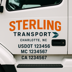 Custom Truck Door Decal Sticker Signs | US DOT Compliant Truck Door Lettering Templates | Make Your Own - Add Your Own Text (2-Pack)