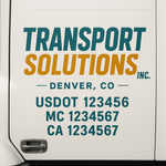 Custom Truck Door Decal Sticker Signs | US DOT Compliant Truck Door Lettering Templates | Make Your Own - Add Your Own Text (2-Pack)