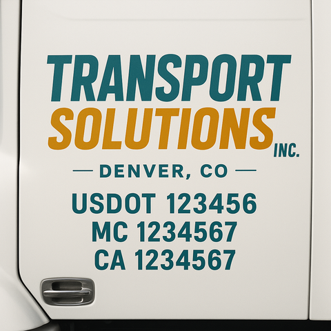 Custom Truck Door Decal Sticker Signs | US DOT Compliant Truck Door Lettering Templates | Make Your Own - Add Your Own Text (2-Pack)