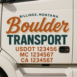 Custom Truck Door Decal Sticker Signs | US DOT Compliant Truck Door Lettering Templates | Make Your Own - Add Your Own Text (2-Pack)