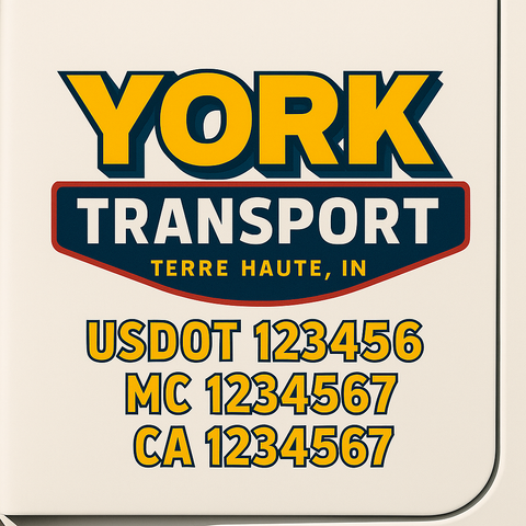 Custom Truck Door Decal Sticker Signs | US DOT Compliant Truck Door Lettering Templates | Make Your Own - Add Your Own Text (2-Pack)