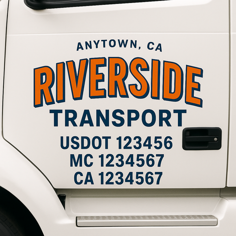 Custom Truck Door Decal Sticker Signs | US DOT Compliant Truck Door Lettering Templates | Make Your Own - Add Your Own Text (2-Pack)