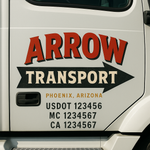 Custom Truck Door Decal Sticker Signs | US DOT Compliant Truck Door Lettering Templates | Make Your Own - Add Your Own Text (2-Pack)