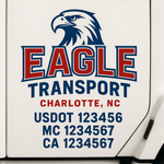 Custom Truck Door Decal Sticker Signs | US DOT Compliant Truck Door Lettering Templates | Make Your Own - Add Your Own Text (2-Pack)