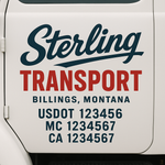 Custom Truck Door Decal Sticker Signs | US DOT Compliant Truck Door Lettering Templates | Make Your Own - Add Your Own Text (2-Pack)