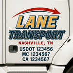 Custom Truck Door Decal Sticker Signs | US DOT Compliant Truck Door Lettering Templates | Make Your Own - Add Your Own Text (2-Pack)