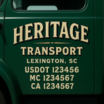 Custom Truck Door Decal Sticker Signs | US DOT Compliant Truck Door Lettering Templates | Make Your Own - Add Your Own Text (2-Pack)