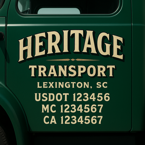 Custom Truck Door Decal Sticker Signs | US DOT Compliant Truck Door Lettering Templates | Make Your Own - Add Your Own Text (2-Pack)