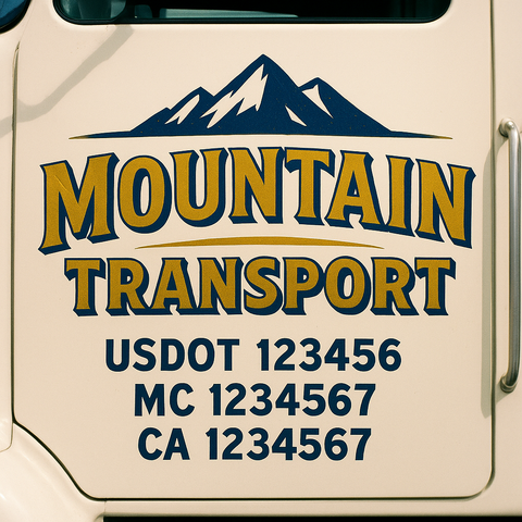 Custom Truck Door Decal Sticker Signs | US DOT Compliant Truck Door Lettering Templates | Make Your Own - Add Your Own Text (2-Pack)