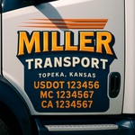 Custom Truck Door Decal Sticker Signs | US DOT Compliant Truck Door Lettering Templates | Make Your Own - Add Your Own Text (2-Pack)