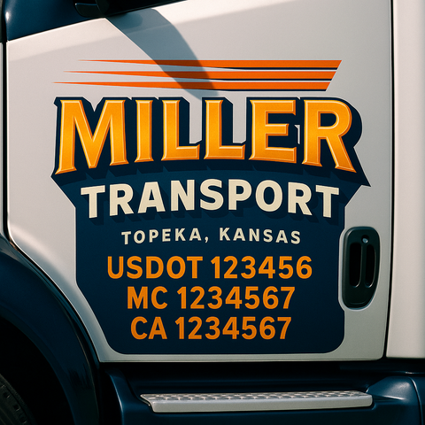 Custom Truck Door Decal Sticker Signs | US DOT Compliant Truck Door Lettering Templates | Make Your Own - Add Your Own Text (2-Pack)